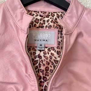 Pink Leather Women’s Jacket